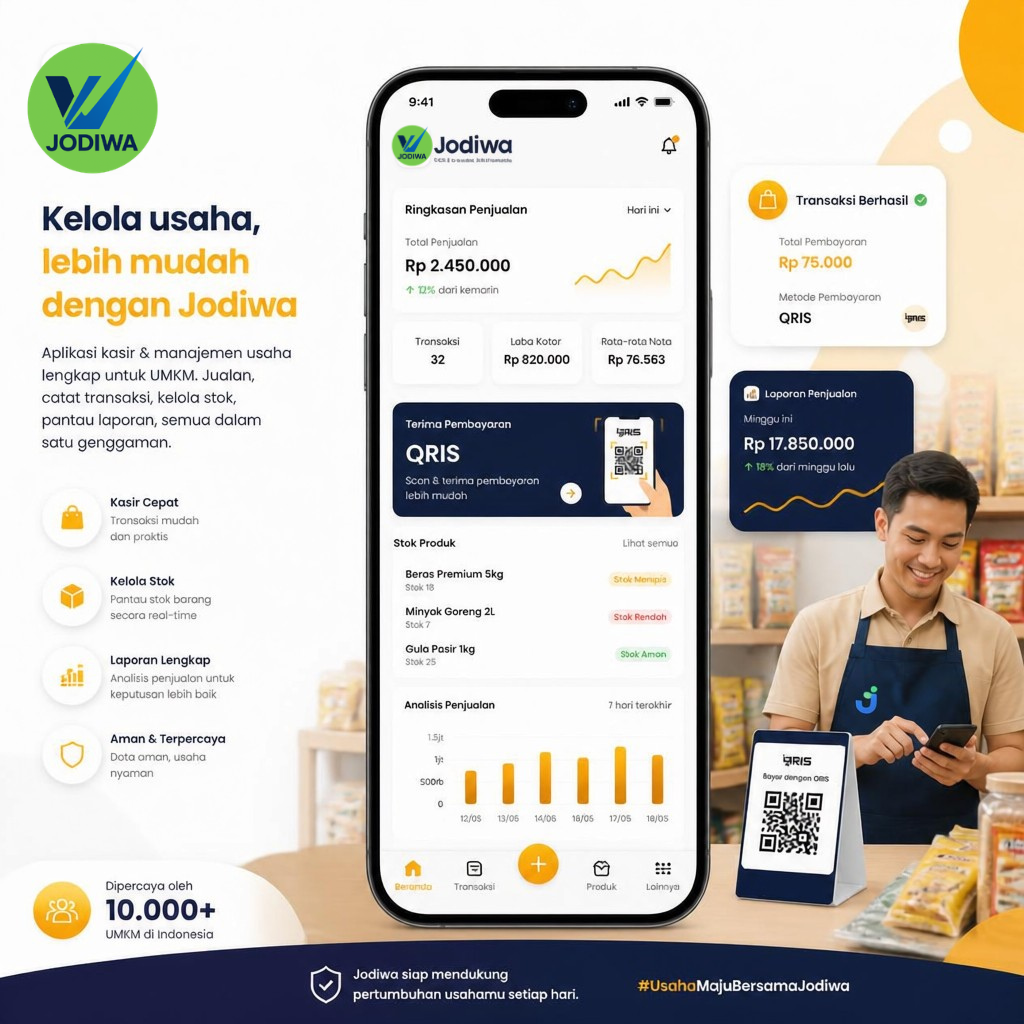Jodiwa - Produk Kasir UMKM cocok untuk segala bisnis UMKM